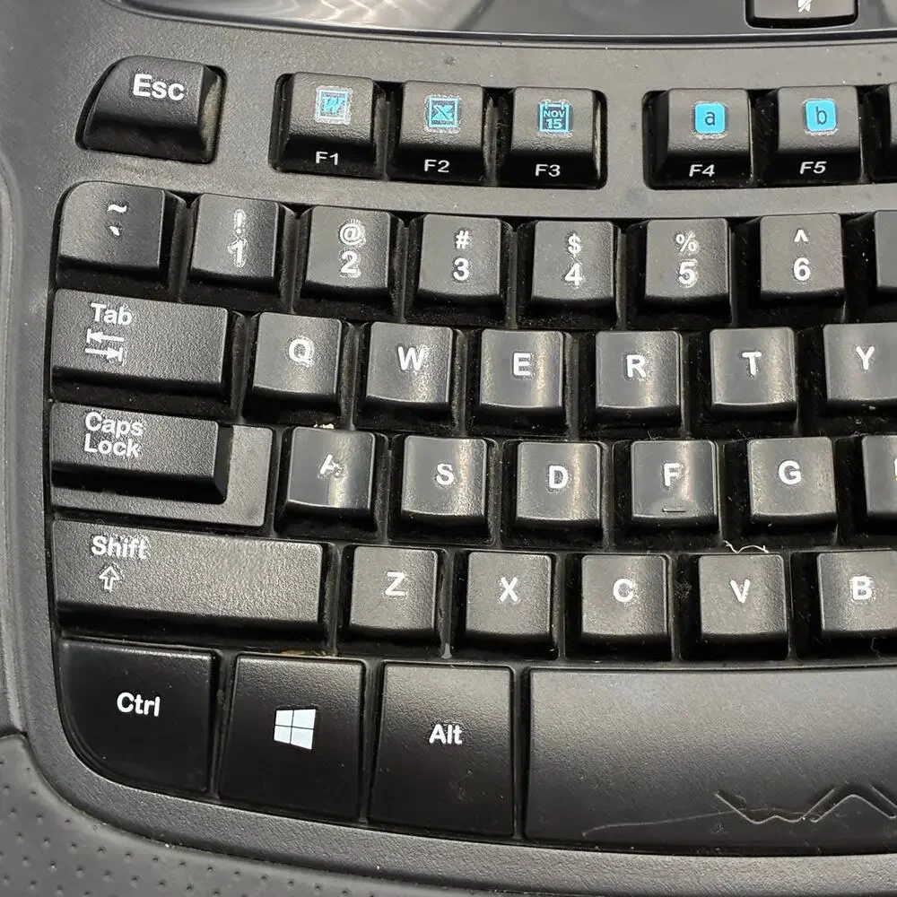 Logitech Wireless Wave K350 Ergonomic Keyboard - No USB Dongle - TESTED